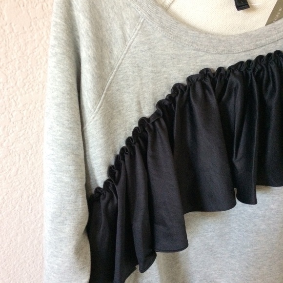 J. Crew ruffled crew neck sweatshirt - Picture 2 of 5